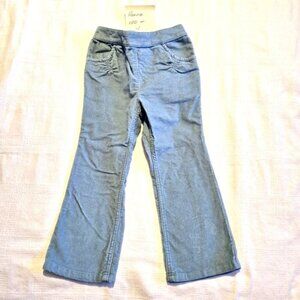 Hanna Andersson girls size 100 or 4 light blue green corduroy pants EUC